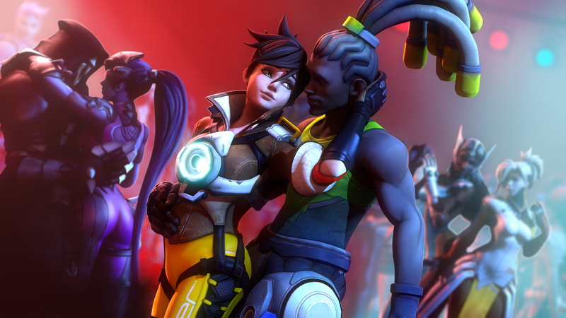 technology, animated, excitement, clothing, night, people, superhero, young men, vitality, Mercy, movie, Tracer, Lucio Correia dos Santos, young adult