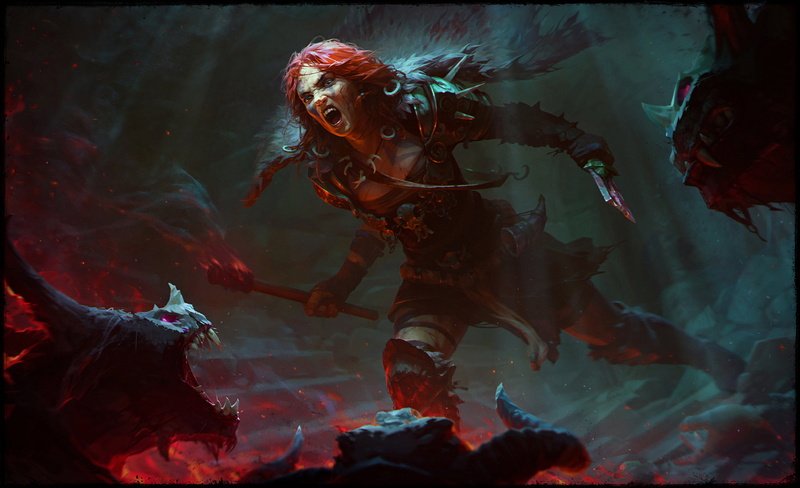 video game characters, redhead, video games, creature, artwork, 2K, ArtStation, video game art, warrior, fan art, video game girls, Alexandr Leskinen