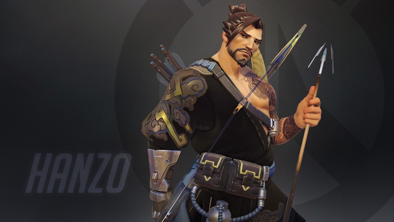 clothing, character, hanzo, three quarter length, young adult, indoors, men, adult, 1080P, text, looking away, one person, holding, Overwatch, real people