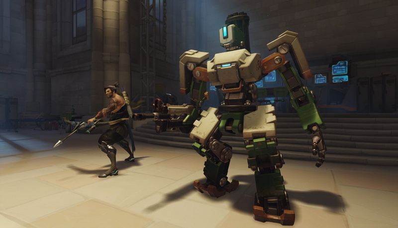 day, Overwatch, human representation, illuminated, real people, robot, art and craft, built structure, clothing, architecture, 1080P, protection, Hanzo (Overwatch)