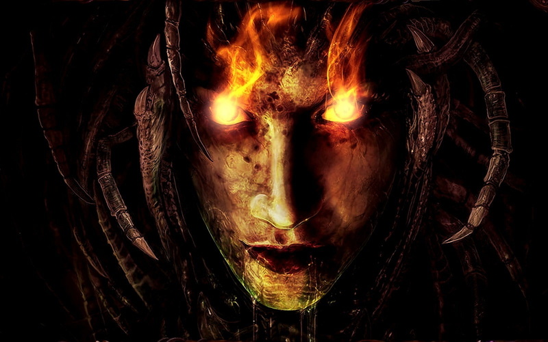 Blizzard Entertainment, StarCraft, orange color, nature, StarCraft II : Heart Of The Swarm, black background, studio shot, dark, illuminated, night, no people