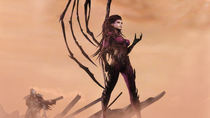 beautiful, forest, no people, fantasy, animal wildlife, animal, outdoors, 1080P, evil, front view, warrior, statue, representation, female, beauty, The Queen Of Blades
