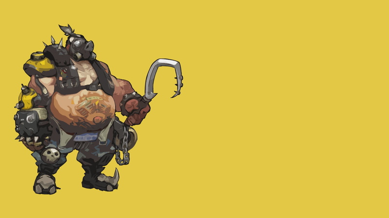 healthcare and medicine, one person, Overwatch, Roadhog, indoors, full length, studio shot, yellow background, video games, still life, pudge, copy space