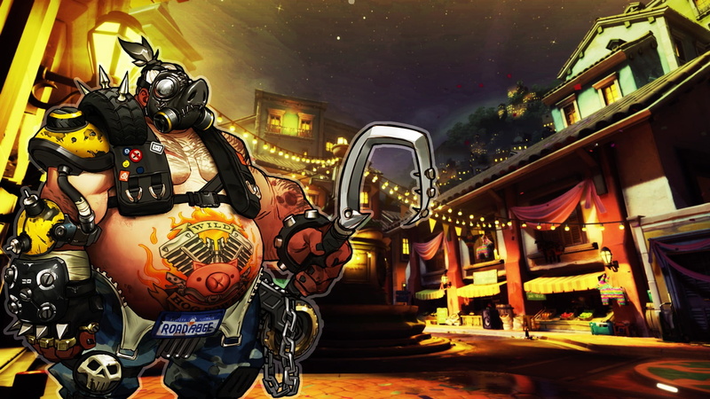 illuminated, Roadhog, 1080P, representation, retail, video games, no people, night, Mako Rutledge, motorcycle, parts, Blizzard Entertainment, livewirehd (Author)