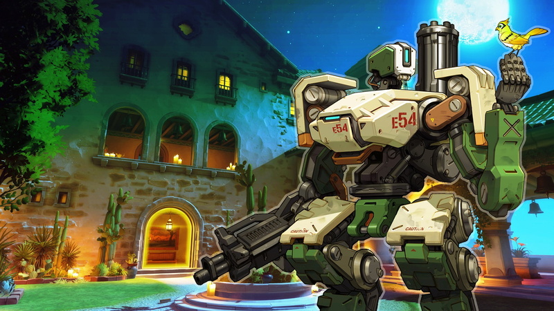 video games, SST LABORATORIES SIEGE AUTOMATON E54, sky, Overwatch, building, building exterior, livewirehd (Author), built structure, military, outdoors