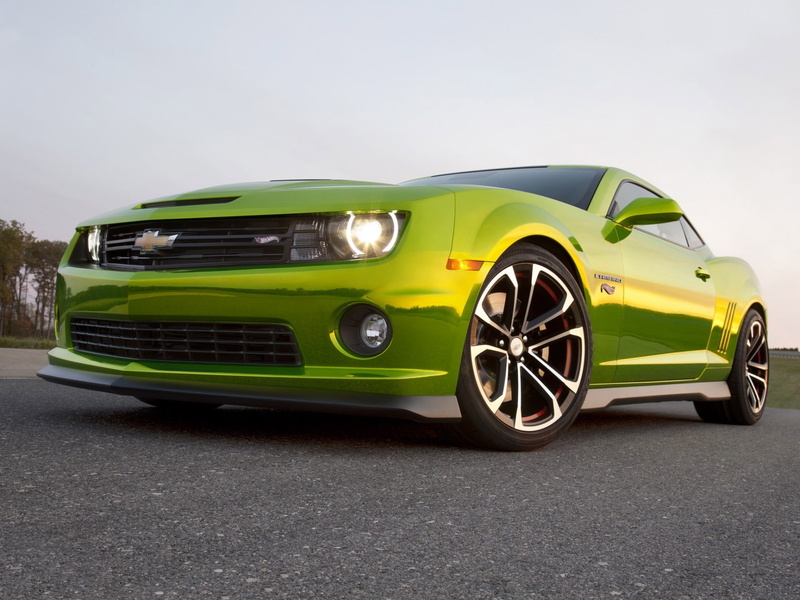 1080P, the sky, tuning, Muscle car, the front, the concept, concept, Chevrolet, hot wells, hot wheels, Camaro, green
