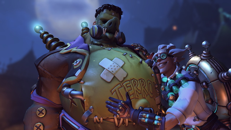 Junkrat (Overwatch), Overwatch, Halloween, Roadhog (Overwatch), 1080P