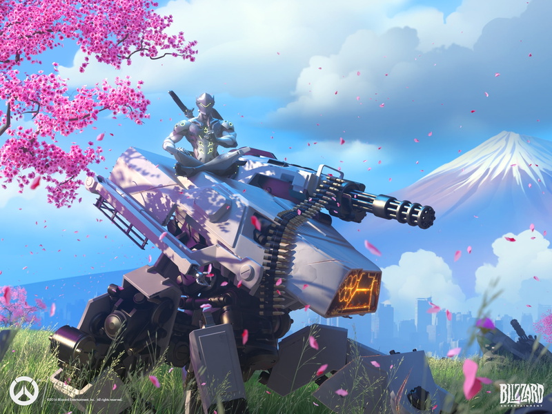 Games, day, sky, transportation, sitting, no people, genji, motion, overwatch, robot, representation, celebration, architecture, low angle view, digital composite