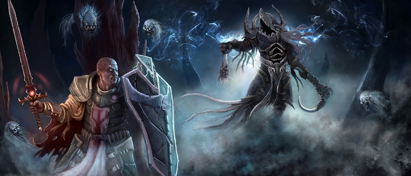 architecture, crusader, motion, indoors, shield, nature, people, activity, reaper of souls, smoke - physical structure, representation, Malthael, blizzard