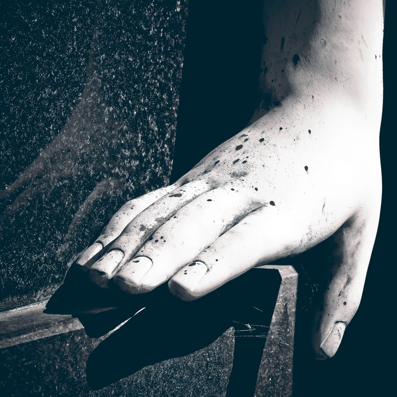 transience, stone, engrossment, studio shot, sculpture, stone figures, lifestyles, shoe, rest, real people, 2K, black white, human body part, close, tomb