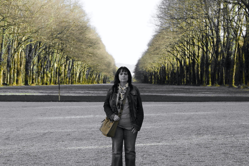 nature, relax, consider, three quarter length, alone, people, woman, front view, grayscale, casual clothing, jacket, looking at camera, thinking, young adult