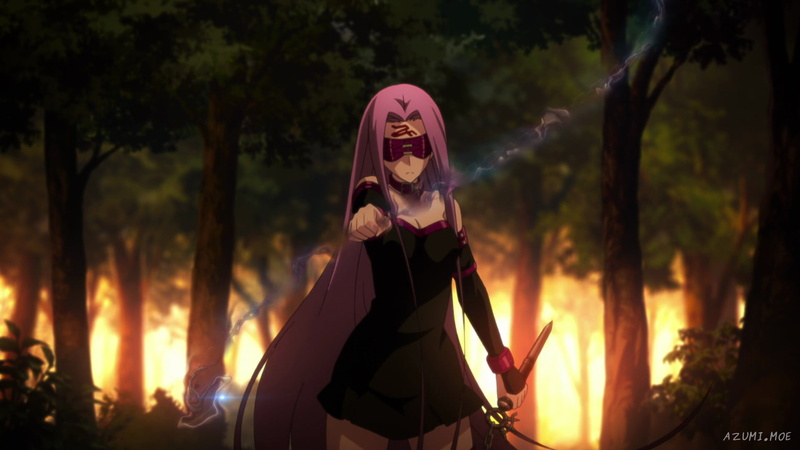 plant, women, focus on foreground, leisure activity, 1080P, hood - clothing, fantasy weapon, Fate Series, land, front view, standing, nature, Fate/Stay Night: Unlimited Blade Works