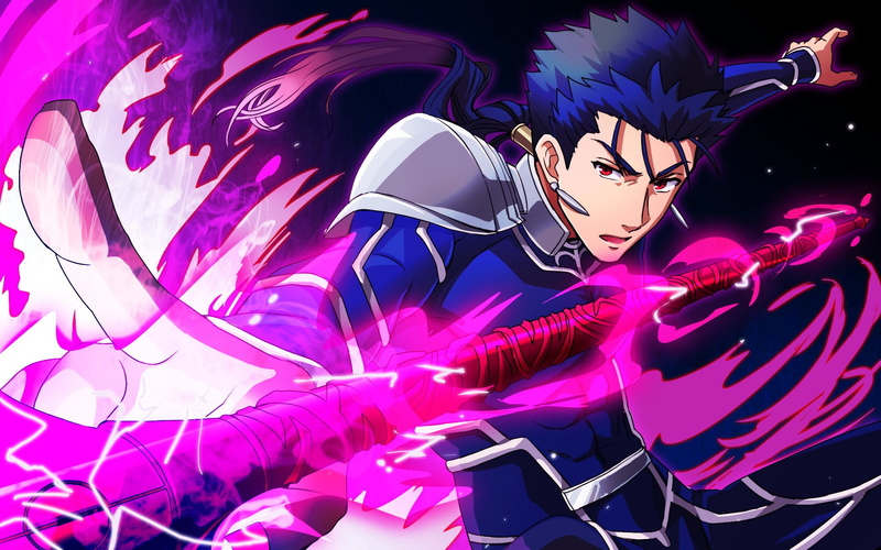 Red Eyes, 1080P, Blue Hair, Lance, Cu Chulainn, Fate/Stay Night, Fate Series, Anime, Lancer (Fate/Stay Night)