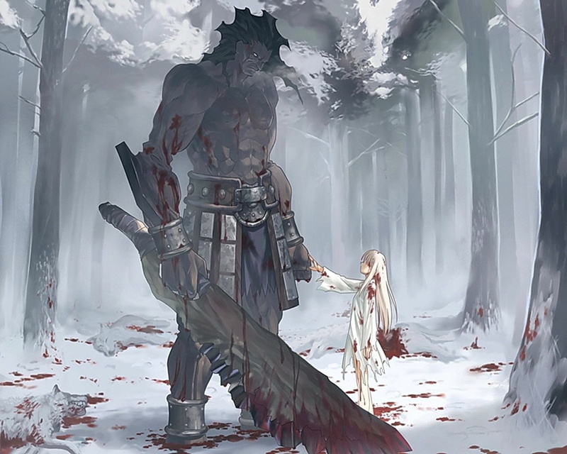 sword, Fate/Stay Night, Fate Series, man, Berserker (Fate/stay night), Illyasviel Von Einzbern, holding, 720P