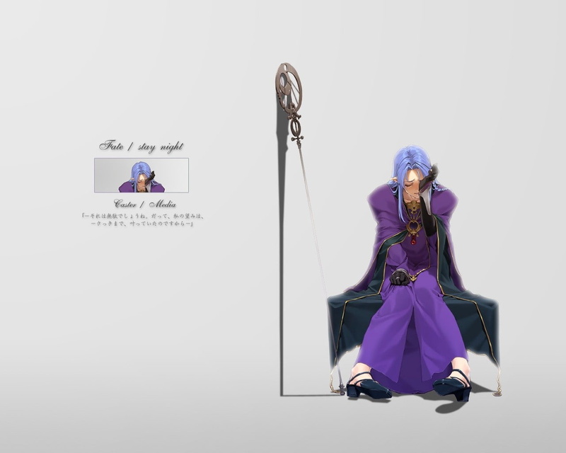 real people, white background, front view, young adult, holding, Caster (Fate/Stay Night), women, contemplation, seat, indoors, purple, sitting, Fate/Stay Night