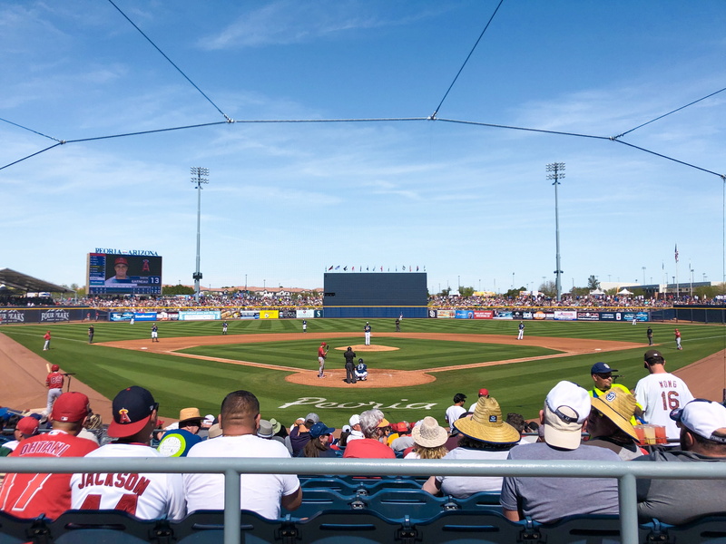 watching, game, day, architecture, mlb, looking, peoria, real people, hut, arena, ballpark, human, az, waiting, stadium, building, people, baseball, outdoors
