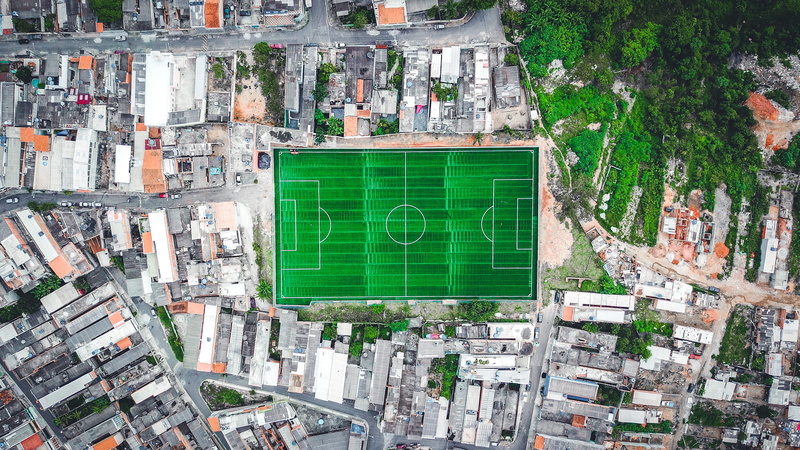 no people, city life, built structure, building, street, aerial view, text, football, architecture, building exterior, cityscape, sport, photography, city