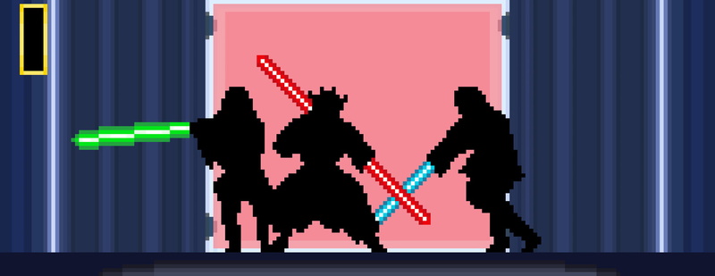 Star Wars, star wars: episode I - The phantom menace, lightsaber, pixel art, 1080P