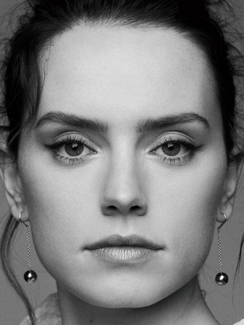 actress, monochrome, 2K, women, celebrity, Daisy Ridley