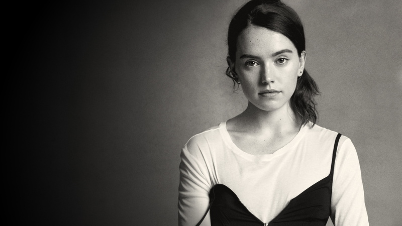 front view, studio shot, lifestyles, young women, women, portrait, casual clothing, beautiful woman, one person, headshot, copy space, Daisy Ridley, gray background