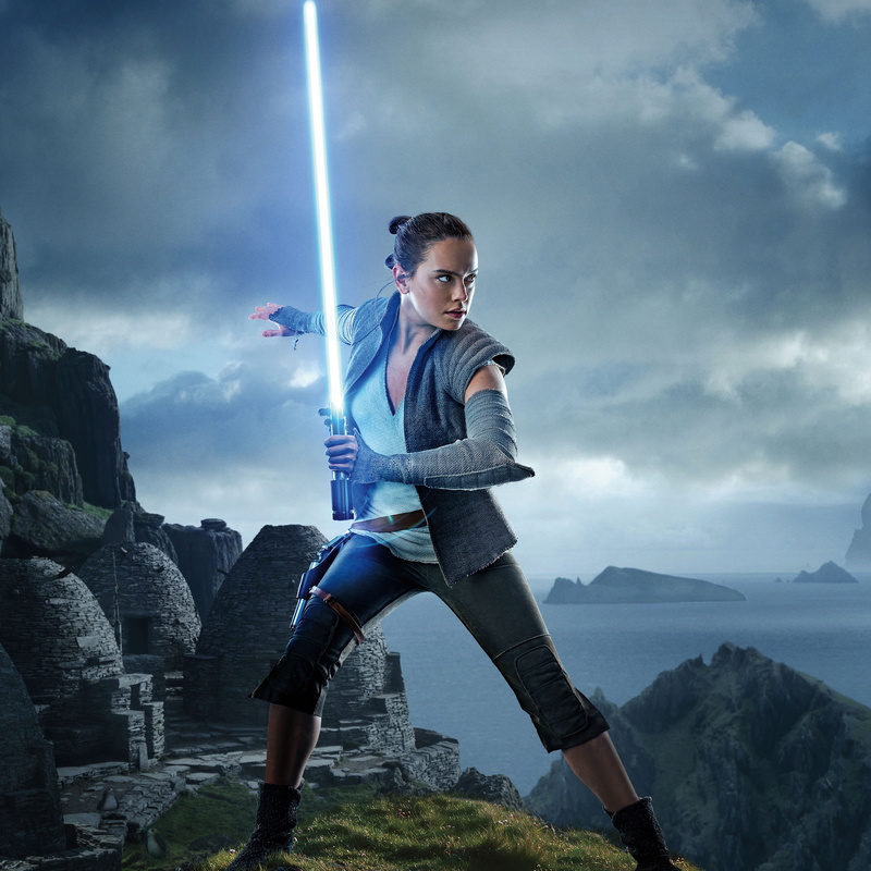 rock, mountain, solid, standing, Rey, full length, Daisy Ridley, Star Wars: The Last Jedi, rock - object, cloud - sky, outdoors, young women, sky, casual clothing