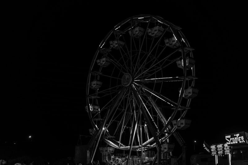 america, architecture, state fair, 4K, hansen dam recreation center, metal, shape, copy space, california, circle, ferris wheel, night, amusement park ride