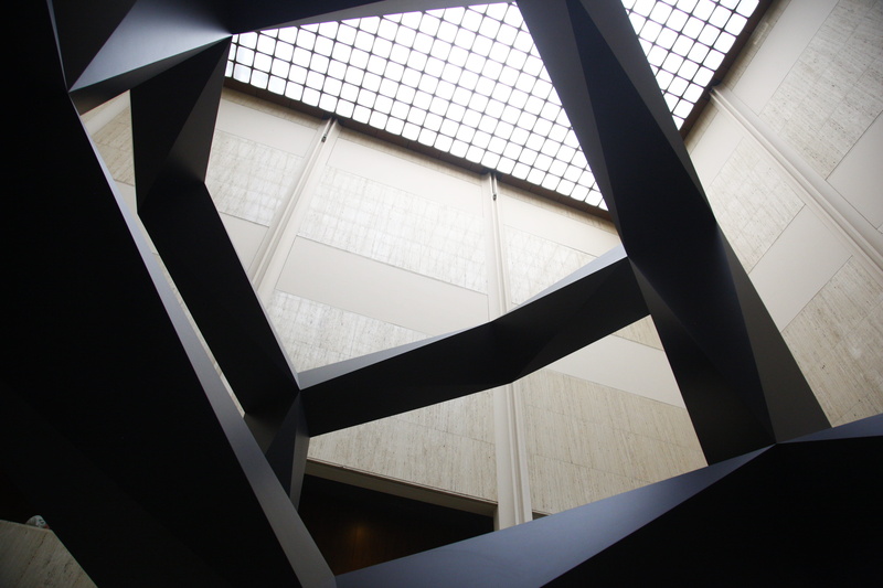 glass - material, transportation, museum, shape, staircase, transparent, los angeles, pattern, modern, design, built structure, ceiling, indoors, art, architectural column