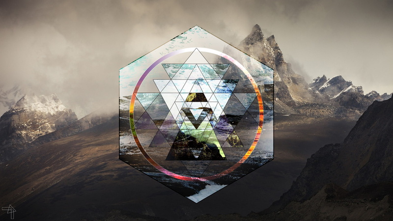nature, one person, shape, solid, hexagon, creativity, Polyscape, outdoors, 1080P, sky, built structure, day, landscape, multi colored, architecture, mountain