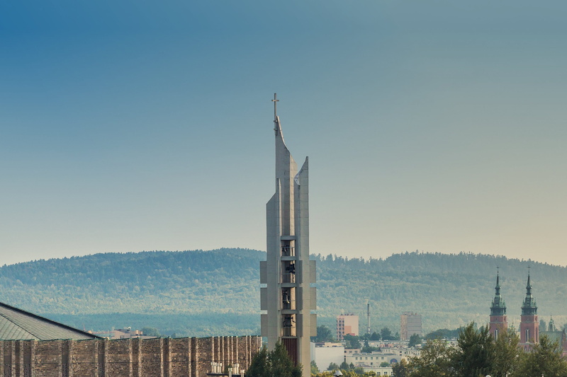 sacred building, mountain, belfries, sky, steeple, day, plant, copy space, poland, tree, architecture, towers, sacral architecture, christianity, landscape