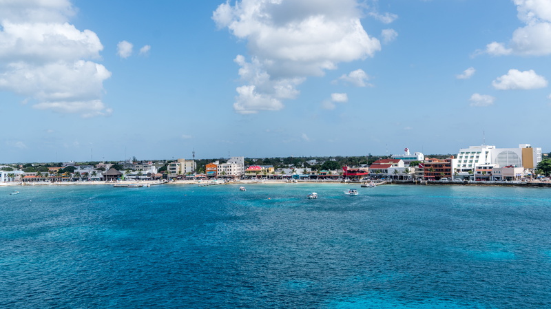 cozumel, tropical, cloud - sky, mexico, building exterior, nautical vessel, landscape, mexican, seascape, cityscape, outdoors, travel, 5K, architecture