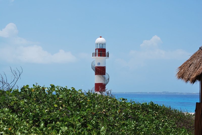 plant, nature, tower, direction, building exterior, Lighthouse, beach, sea, security, building, cancun, architecture, 4K, sky, safety, protection, Cancun