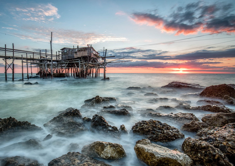 europe, Majella, 720P, Trabucco, Italien, Canon EOS, Italy, nature, Europa, reflection, Canon 5D mark II, rocks, coastline, long exposure, beach, Lightroom