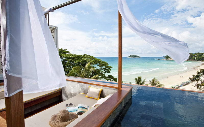 sea, pool, sand, summer, scenery, photo, exotic, 2K, infinity