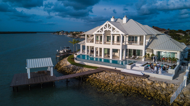 swimming pool, minimalist, sea, dji mavic, boat dock, nature, clean, no people, rock shore, mansion, built structure, home, clouds, outdoors, blue, beach