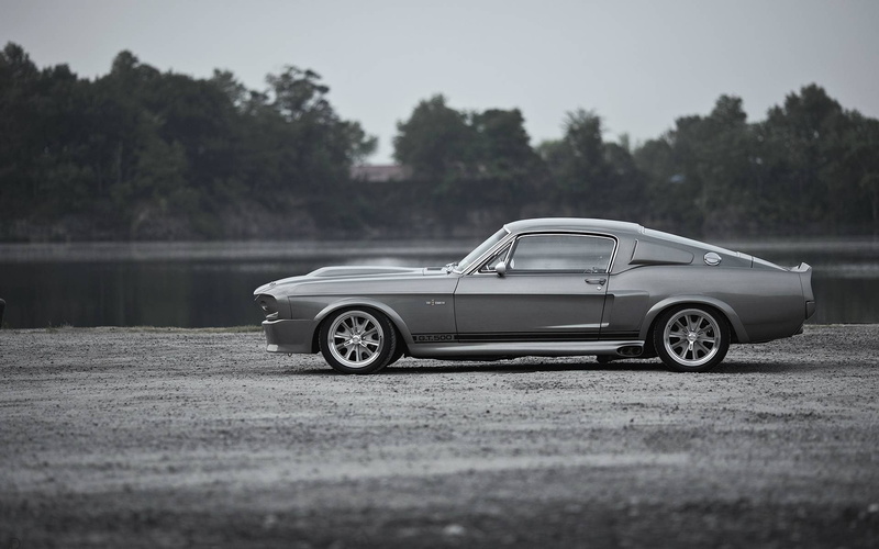Ford, Mustang Gt500, car, Ford Shelby GT500, Eleanor (car), 1080P, monochrome
