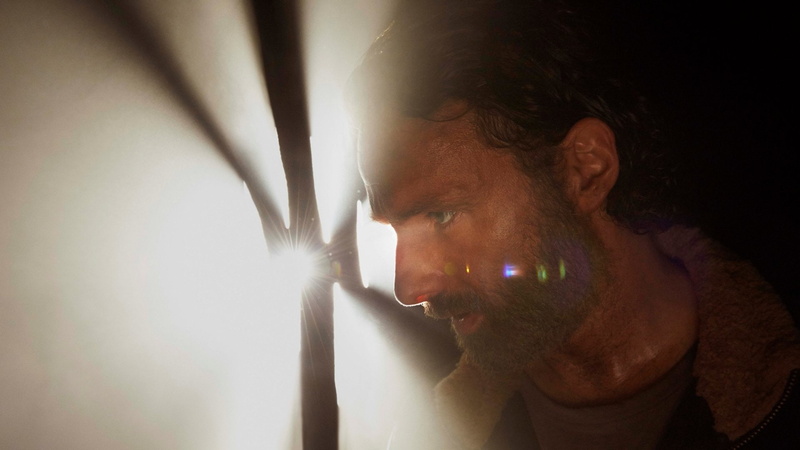 Andrew Lincoln, headshot, men, close-up, TV Show, 1080P, Rick Grimes, The Walking Dead, sunlight, looking, indoors, day, beard, emotion, lens flare, one person