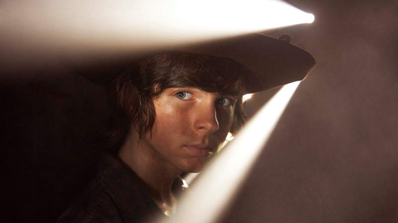 indoors, human face, close-up, uncertainty, Carl Grimes, adult, human body part, looking at camera, depression - sadness, headshot, looking, contemplation
