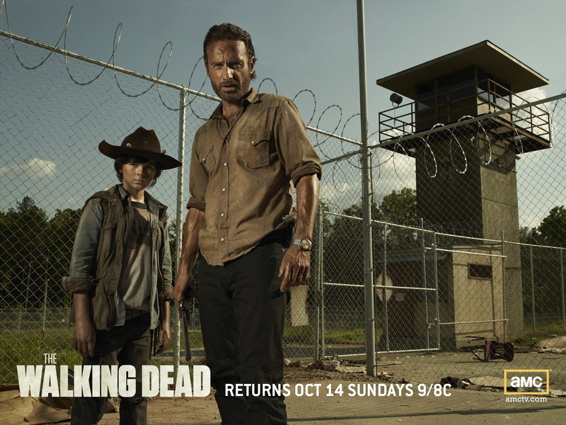 Andrew Lincoln, Horror, Rick Grimes, Carl Grimes, Chandler Riggs, TV Show, The Walking Dead, 720P, Prison