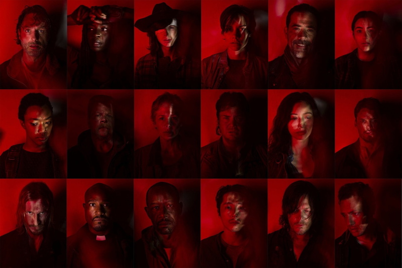 Morgan Jones, Michonne (The Walking Dead), Rick Grimes, Gabriel Stokes, Daryl Dixon, Norman Reedus, Austin Amelio, Lauren Cohan, Andrew Lincoln, happiness