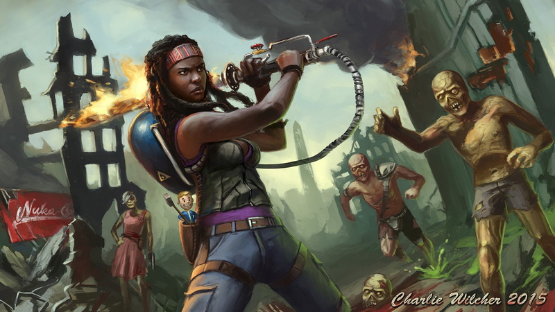 TV Show, 1080P, The Walking Dead, Michonne (The Walking Dead)