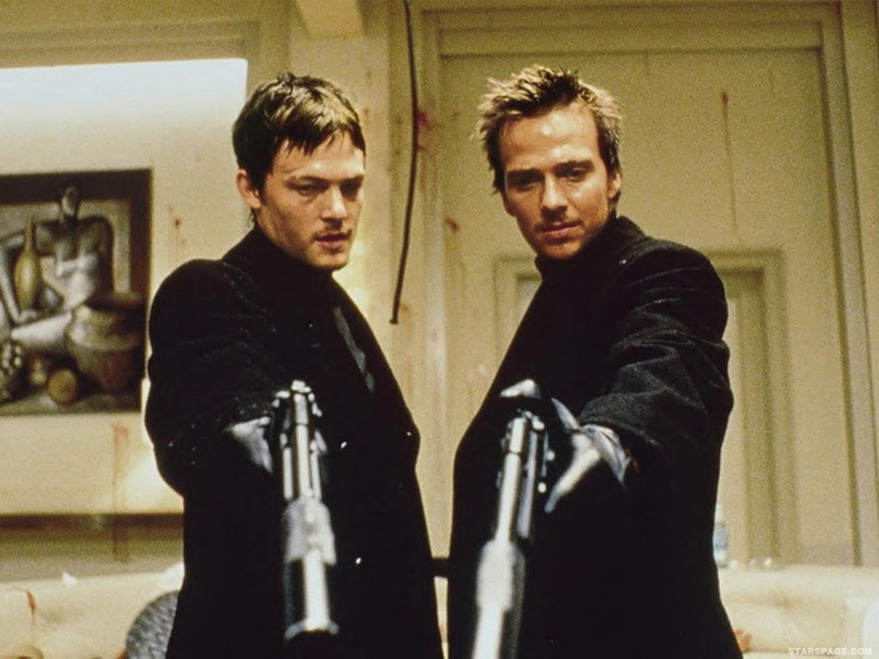 standing, young men, architecture, casual clothing, jacket, two people, people, portrait, mirror, real people, The Boondock Saints, males, looking at camera