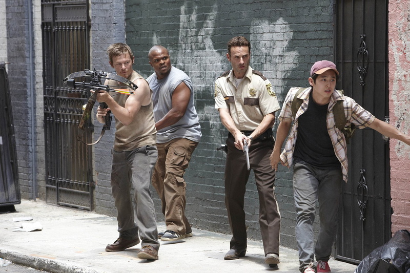 portrait, people, real people, building exterior, mature adult, mature men, Andrew Lincoln, mid adult, Irone Singleton, TV Show, Glenn Rhee, young men