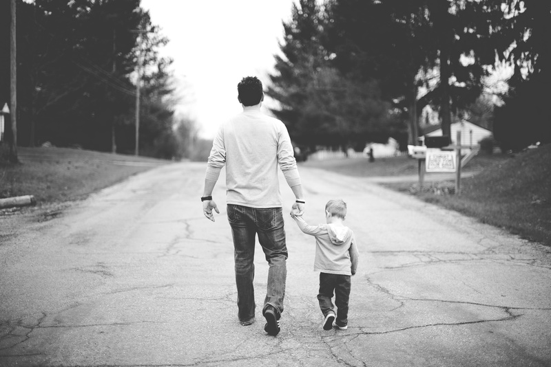 lifestyles, childhood, day, one parent, trees, child, plants, casual clothing, kid, baby, family, son, father, parent, real people, children, men, full length