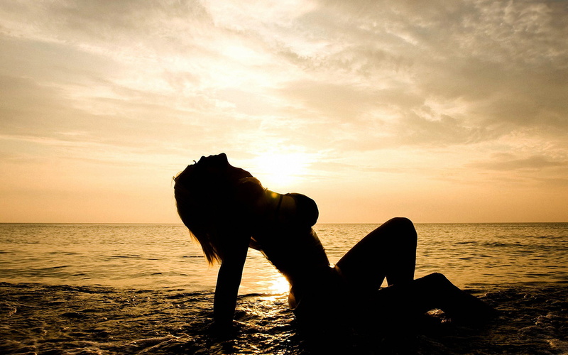 idyllic, horizon, sun, back Lit, horizon Over Water, sky, beauty In Nature, beauty, women, silhouette, beach, animal themes, females, mammal, land, relaxation
