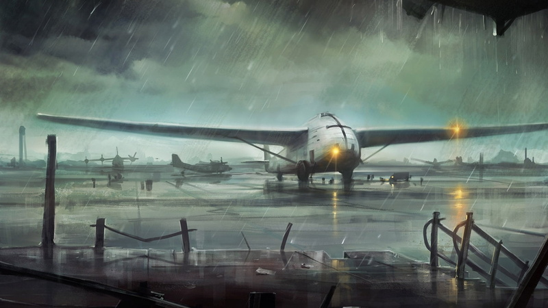 illuminated, rain, transportation, water, airport runway, nature, digital composite, 1080P, reflection, air vehicle, no people, travel, outdoors, sea