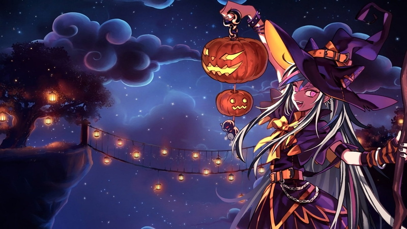 Danganronpa 2: Goodbye Despair, Pumpkin, Halloween, 1080P, Monokuma (Danganronpa), Witch, Danganronpa, Ibuki Mioda