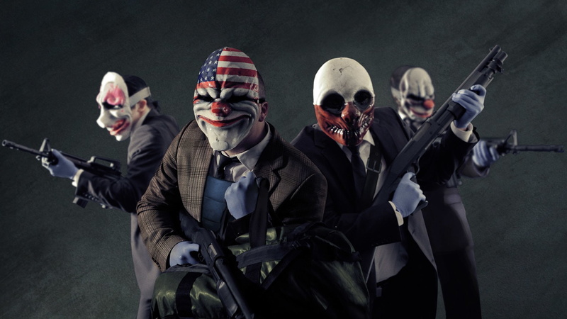 Hoxton (Payday), gun, Payday: The Heist, people, aggression, security, group of people, Chains (Payday), government, 1080P, Wolf (Payday), protection
