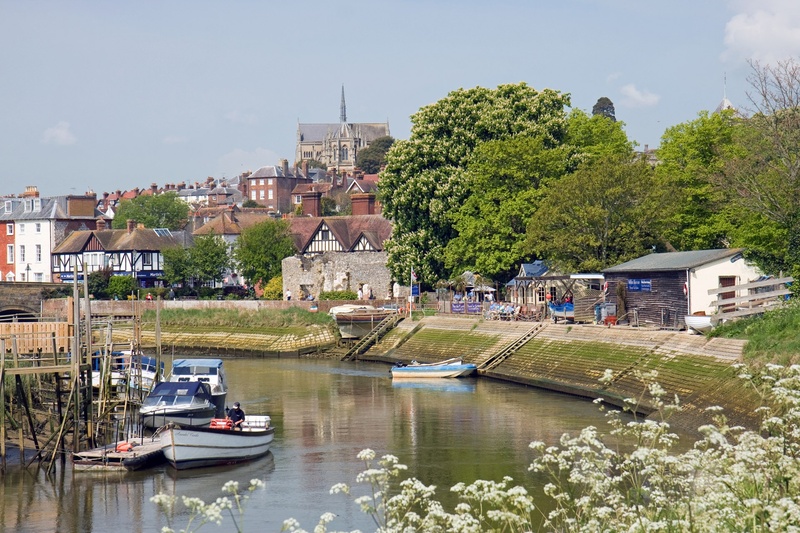 city, day, sky, plant, residential district, transportation, arundel, built structure, nature, no people, water, tree, scene, waterfront, outdoors, arundel cathedral