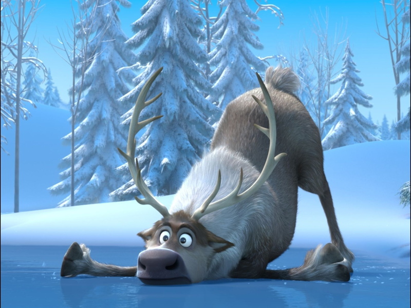 1080P, winter, animals in the wild, group of animals, cold temperature, sven, animal wildlife, white color, movie, plant, day, hd, nature, no people, vertebrate