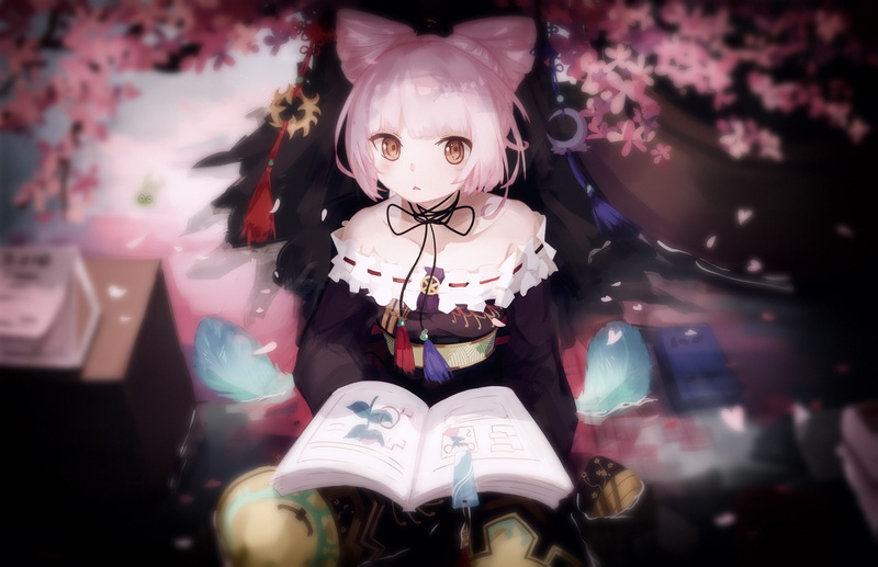 pink, nekomimi, anime girls, women, 1080P, neko ears, anime